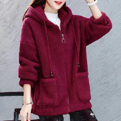 Bequemer Weicher Woll-Hoodie mit Taschen für Damen | Ideal für den Winter