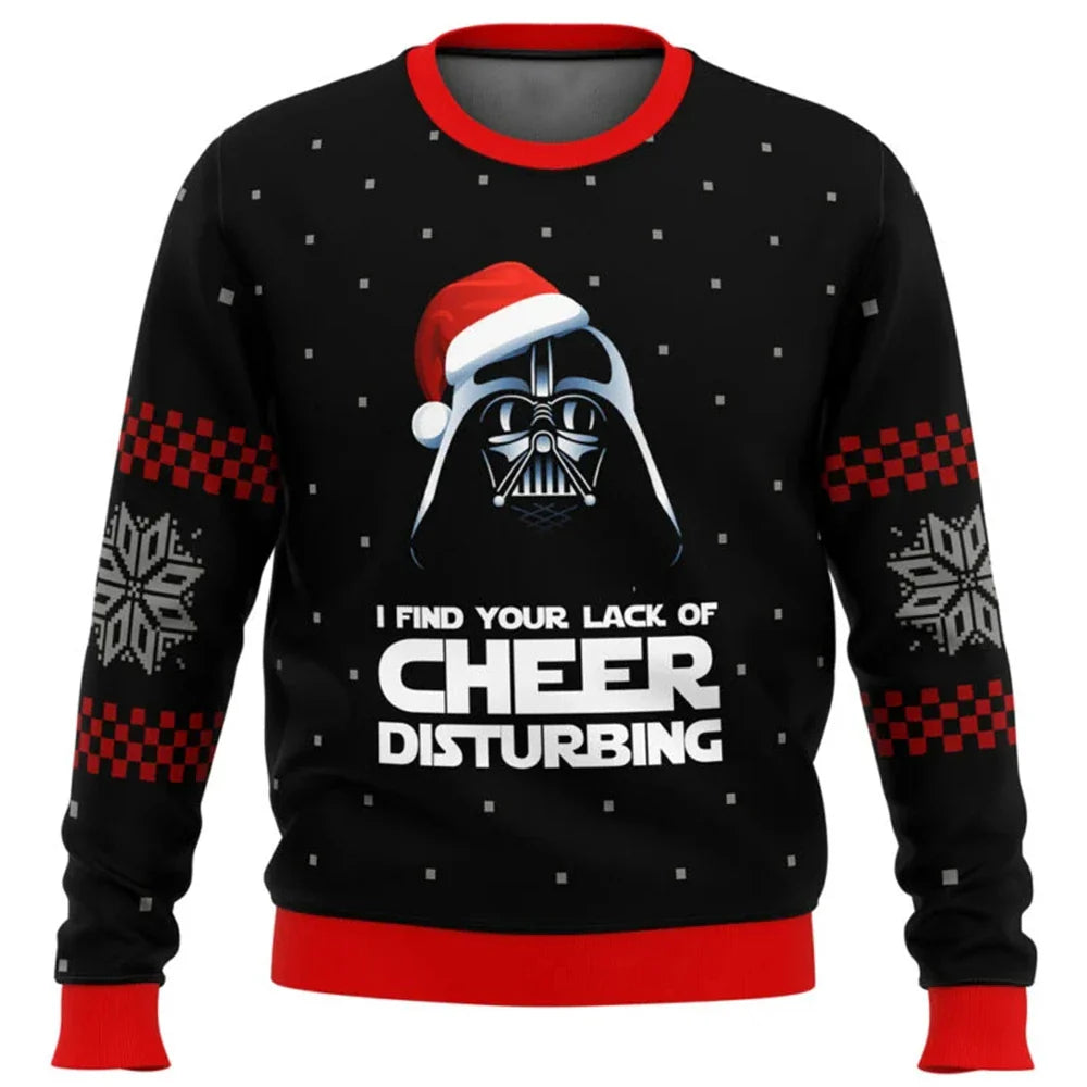 Danny - Warmer Pullover mit Rundhalsausschnitt und Weihnachtsmotiven für Männer und Frauen