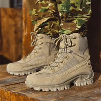 Spartacus™ Taktische Stiefel mit Wildleder-Details und rutschfester Profilsohle in Beige