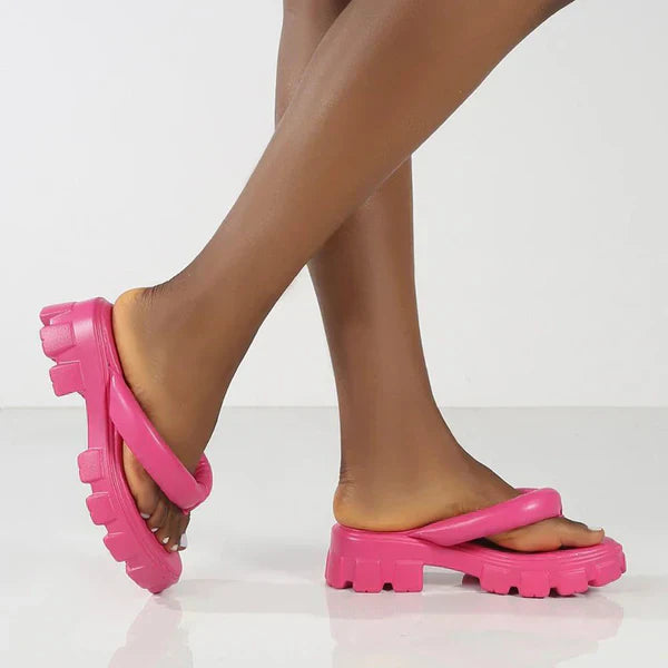 Joseli | Damen Flip-Flops mit Dicker Sohle