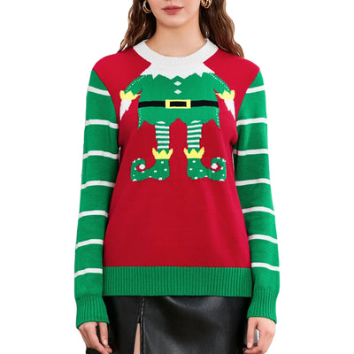 Araceli- Weihnachtspullover mit Beinprint - Stilvoller Weihnachts-Look
