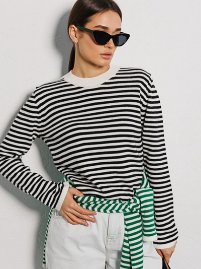Onnie | Gestreifter Strickpullover