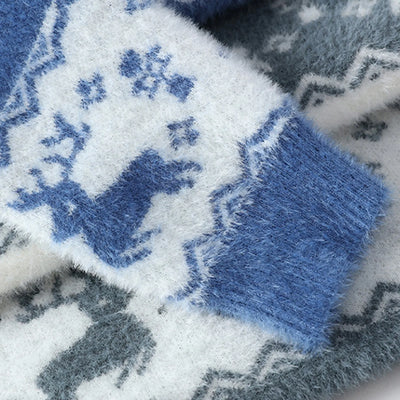 Reiner - Warmer Strickpullover mit Weihnachtshirsch-Aufdruck für Männer