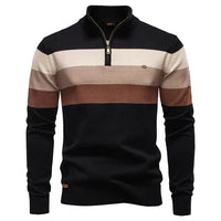 Neuhaus | Stilvoller Pullover mit Stehkragen in Schwarz/Khaki