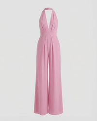 Aurore | Damen Lang Jumpsuit Elegant Festlich Modern Abend Business in Rosa
