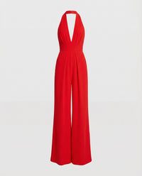 Aurore | Damen Lang Jumpsuit Elegant Festlich Modern Abend Business in Rot