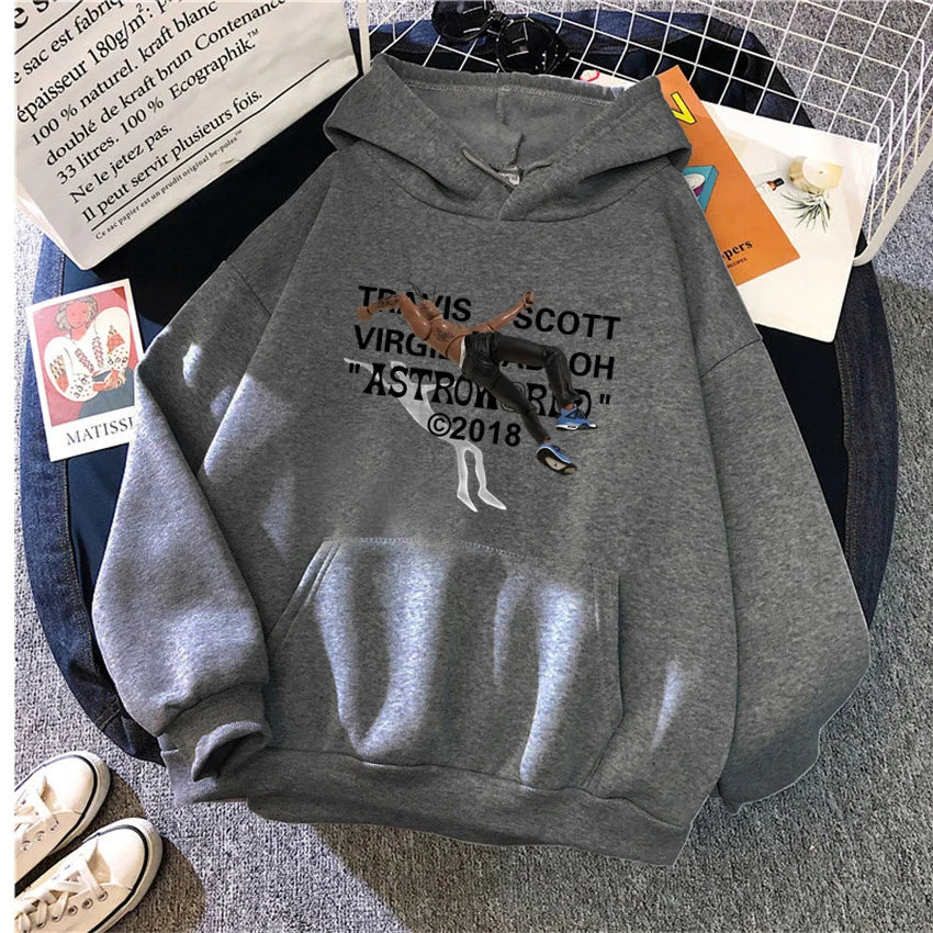 Athen- Bedruckter Baumwoll-Hoodie für Damen