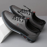 Milan™ Premium-Ledersneaker mit Schnellverschluss-System in Grau