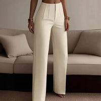 Monvera™ Hose Aus Premium-Alfaiataria Mit Geformter Hoher Taille in Apricot