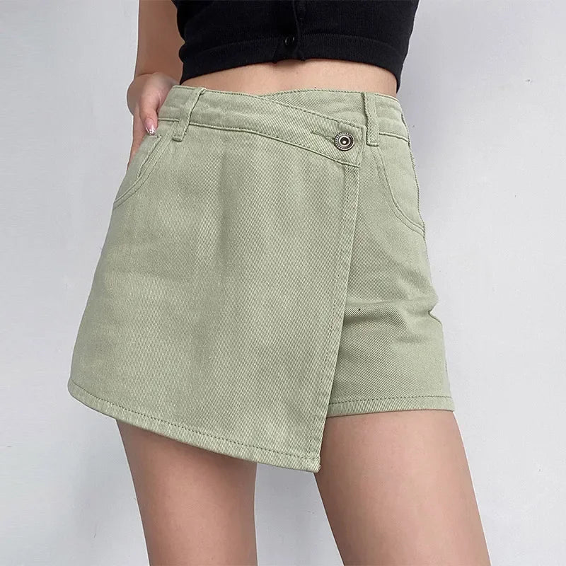 Rosan | Klassischer Jeans-Minirock mit hohem Bund