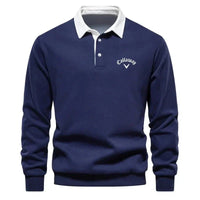 Aron | Golf Polo Pullover in Marineblau