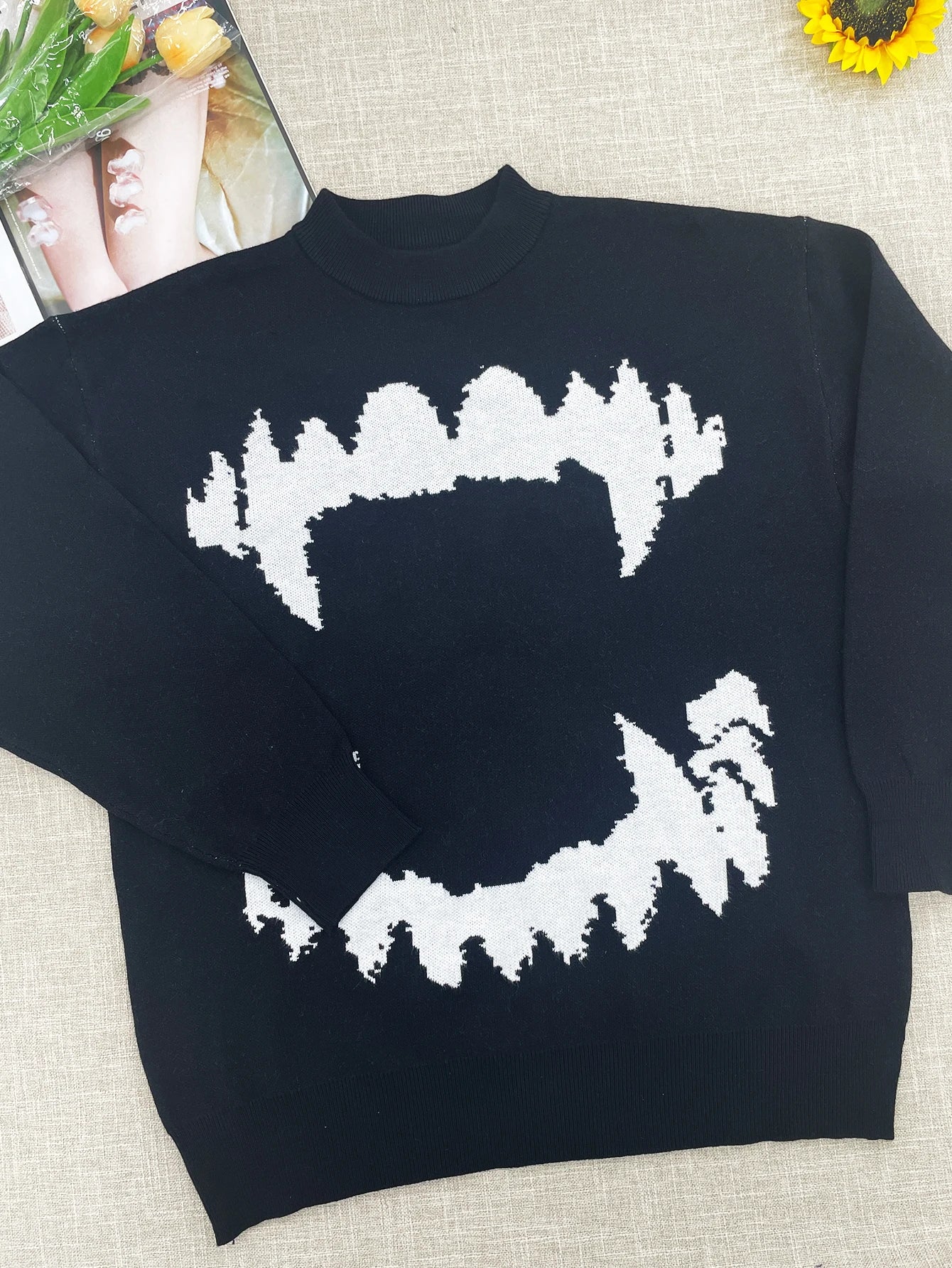 Jehu- Langärmeliger Pullover mit V-Ausschnitt für Herren