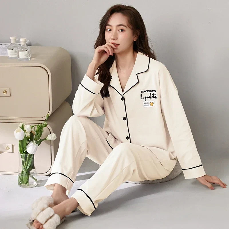 Harlo- Langarmshirt und Pyjama-Set für Damen