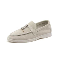 Damen Lässige Flache Casual Loafer in Beige