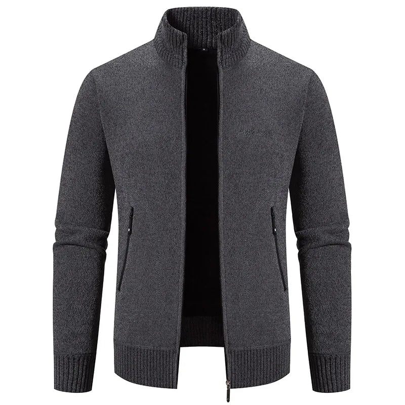 Machi- Herren Kaschmir-Zipper-Cardigan