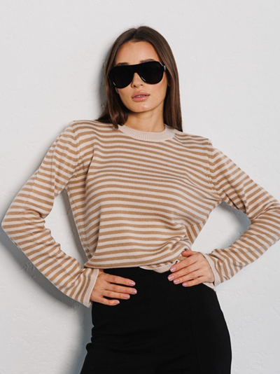 Onnie | Gestreifter Strickpullover