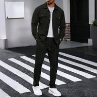 Dominus Elite™ Set mit Moderner Jacke und Slim-Fit-Hose in Schwarz