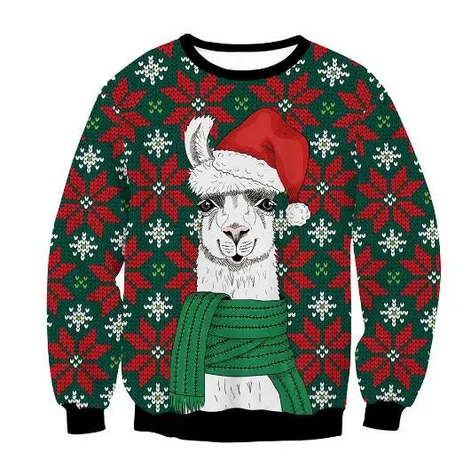 Renate - Warmer Pullover mit 3D Lustiger Feiertag Weihnachtsfeier Bedruckt für Männer und Frauen