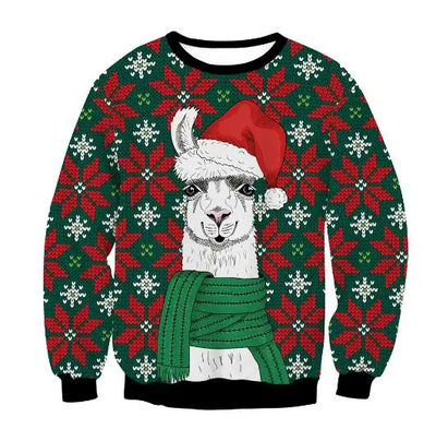 Renate - Warmer Pullover mit 3D Lustiger Feiertag Weihnachtsfeier Bedruckt für Männer und Frauen