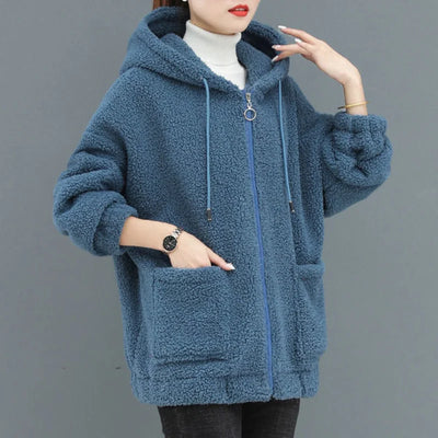 Bequemer Weicher Woll-Hoodie mit Taschen für Damen | Ideal für den Winter