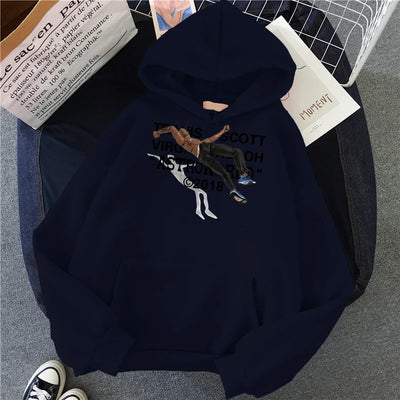 Athen- Bedruckter Baumwoll-Hoodie für Damen