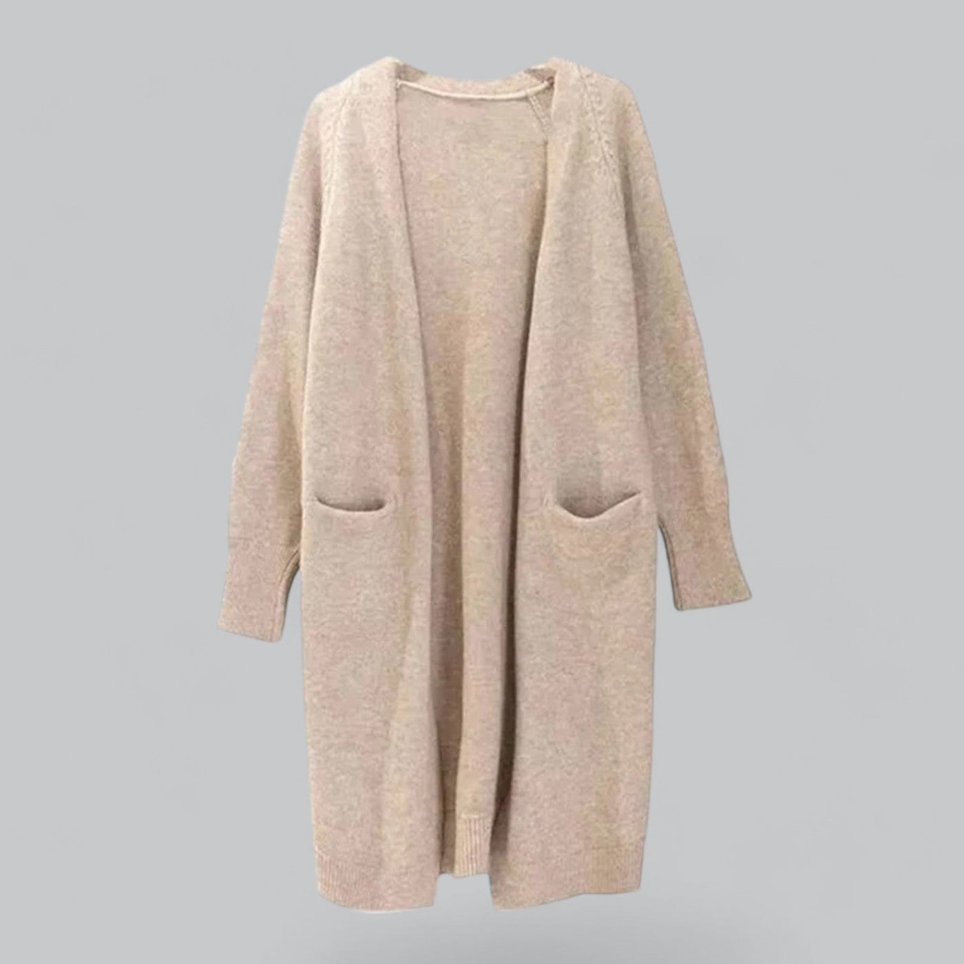 Fudus | Klassischer Langer Cashmere Strickjacke Für Frauen