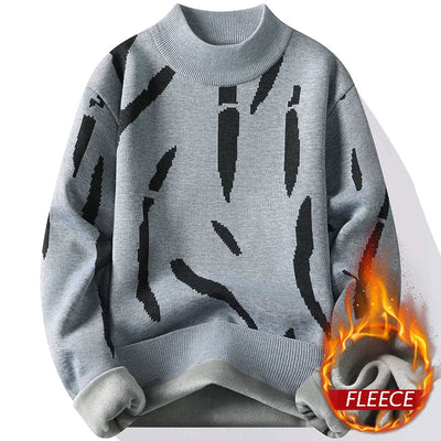 Edi- Kuscheliger Strickpullover mit Fleecefutter für Herren