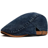 Schiebermütze aus Premium Denim in Dunkelblau