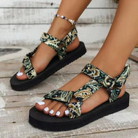 Lena | Damen Sandalen Sommerlich Leicht Komfort Strand Casual in Grun