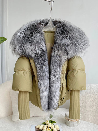 Petra - Entendaunen-Winterjacke mit Federkragen für Frauen