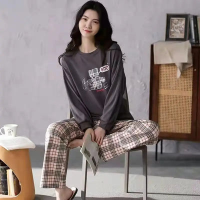 Ava - Langarm-Top und Pyjama für Damen