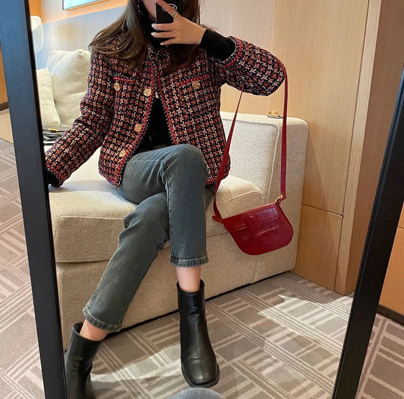 Mutera | Elegante Karierte Kurzjacke