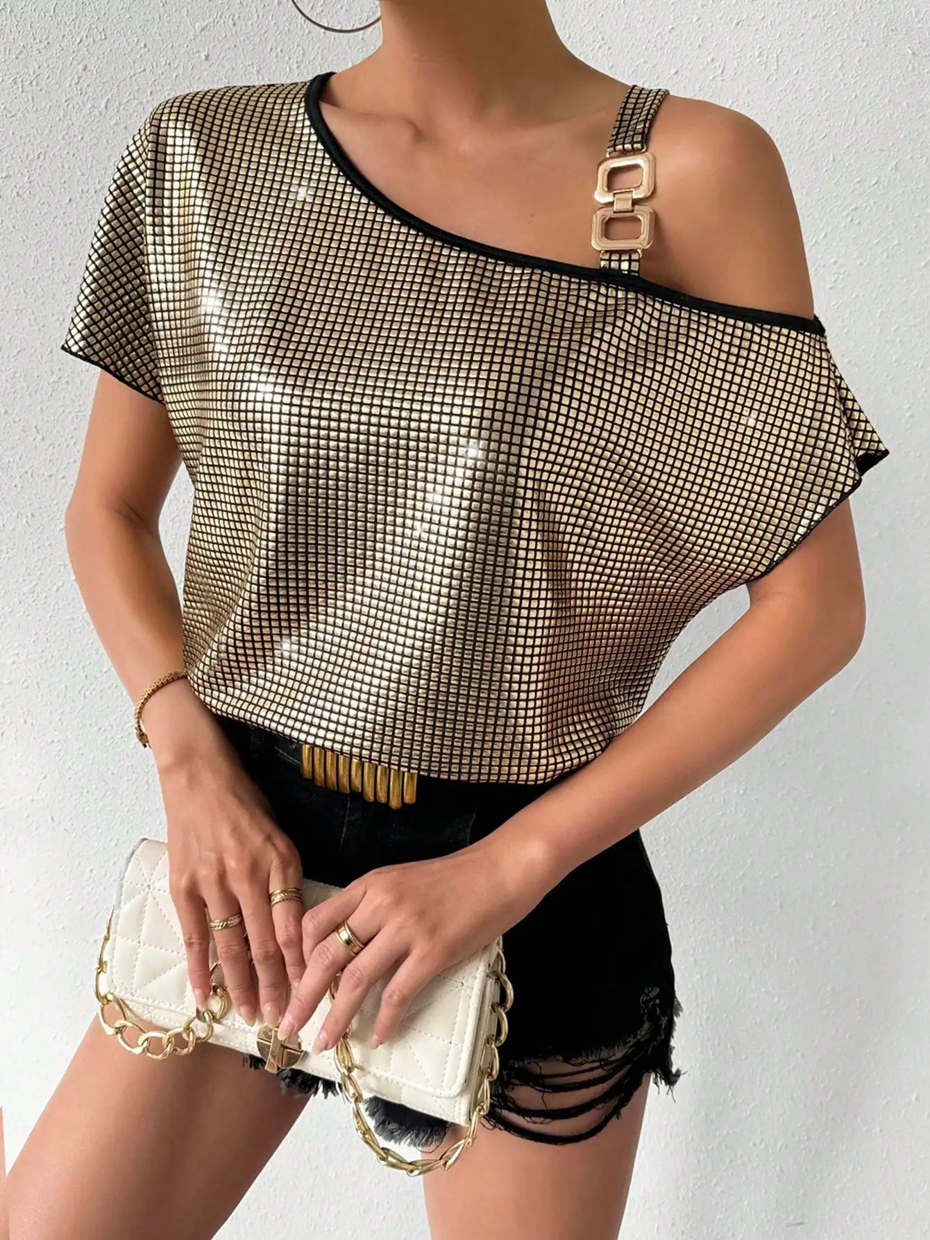 Bruna® | Asymmetrisches Damen-Top mit Kragen