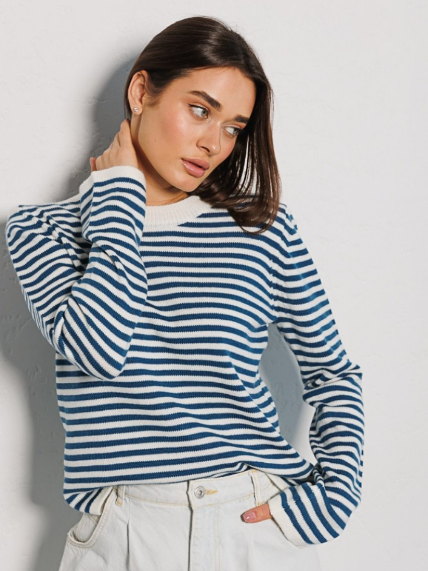 Onnie | Gestreifter Strickpullover