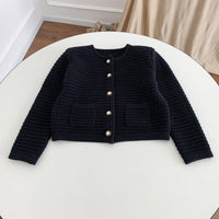 Strickjacke mit Taschen -DORI in Schwarz