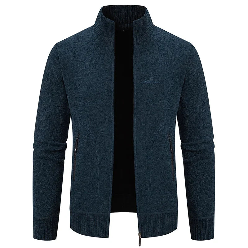 Machi- Herren Kaschmir-Zipper-Cardigan