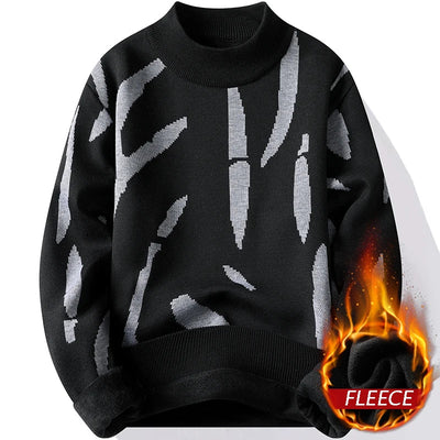 Edi- Kuscheliger Strickpullover mit Fleecefutter für Herren