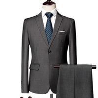Monaco Royal™ Set mit Premium-Sakko und Slim-Fit-Hose in Grau