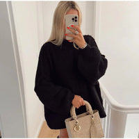 Der bequeme und elegante Herbstpullover für Frauen -MORENE in Schwarz