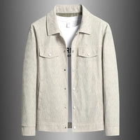 Dwayne - Weiche gerippte Herrenjacke für lässige Herbstlooks in Beige
