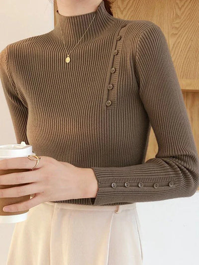Connie - Strickpullover mit Rollkragen und Schmaler Passform für Frauen