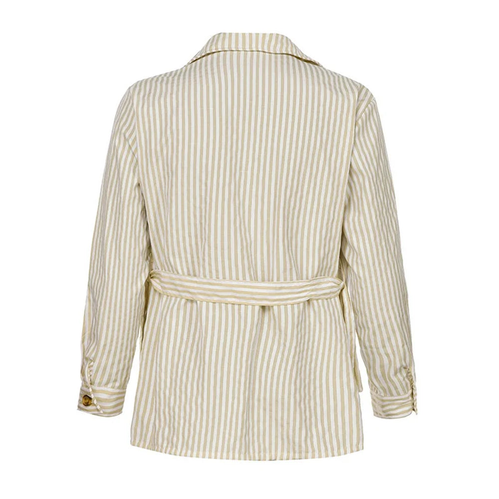 Theo | Casual gestreiftes Leinenjacket