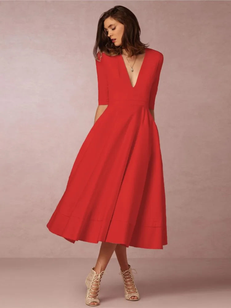 Glamour | Midi Abendkleid für Damen – Elegant und Zeitlos