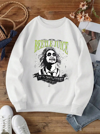 Delila- Kapuzenpullover mit Rundhals und Print für Damen