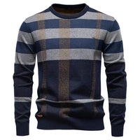 Rosenfeld | Strickpullover für Herren mit Rautendesign in Dunkelblau
