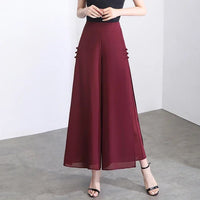 Riviera Eleganz™ Weite Hose mit Überwurf in Weinrot