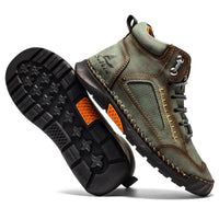 Leon | St. Moritz Leder High-Top Schuhe in Waldgrün