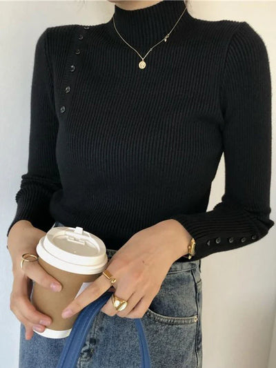 Connie - Strickpullover mit Rollkragen und Schmaler Passform für Frauen
