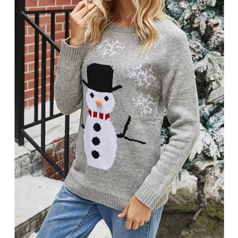 Gina- Lustiger Schneemann Weihnachtspullover
