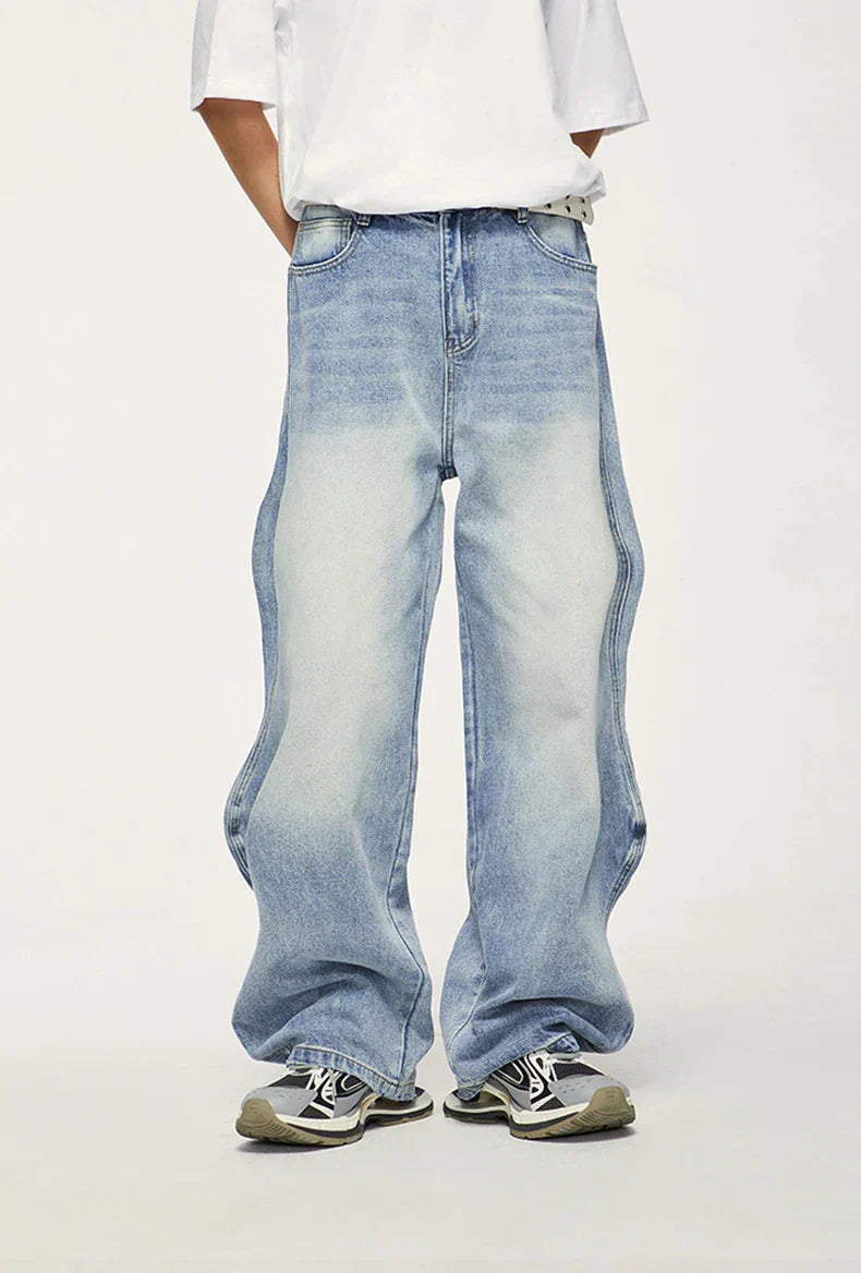 Baggy Jeans mit weitem Bein für Herren